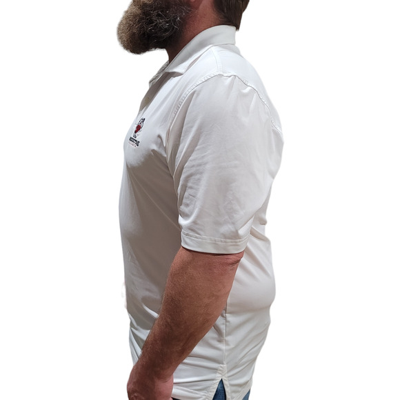 FAIRWAY & GREENE Tech Golf Polo Sz L White Benedictine College 2011 Performance - Picture 6 of 8